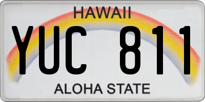 HI license plate YUC811