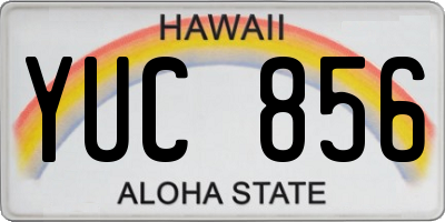 HI license plate YUC856
