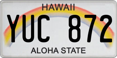 HI license plate YUC872