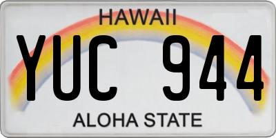 HI license plate YUC944