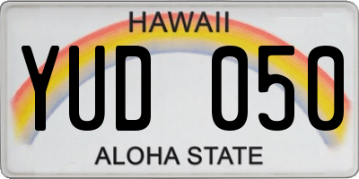HI license plate YUD050