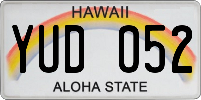 HI license plate YUD052
