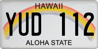 HI license plate YUD112
