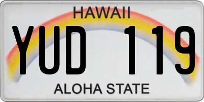 HI license plate YUD119
