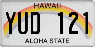 HI license plate YUD121