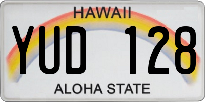 HI license plate YUD128