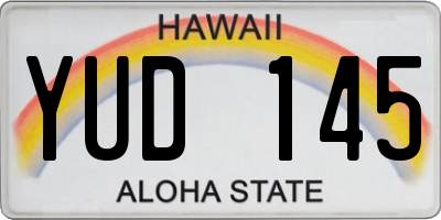 HI license plate YUD145