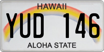 HI license plate YUD146