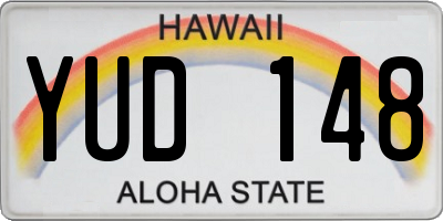 HI license plate YUD148