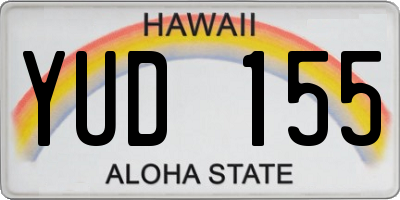 HI license plate YUD155