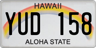 HI license plate YUD158