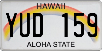 HI license plate YUD159