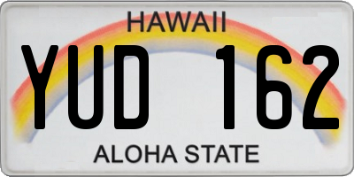 HI license plate YUD162