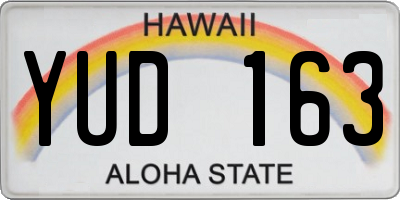 HI license plate YUD163
