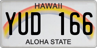 HI license plate YUD166