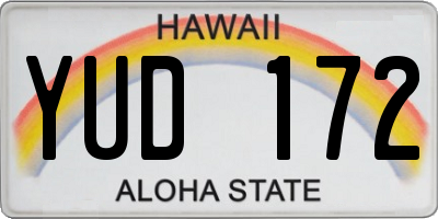 HI license plate YUD172