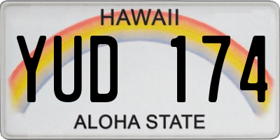 HI license plate YUD174
