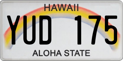 HI license plate YUD175