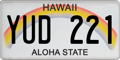 HI license plate YUD221