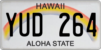 HI license plate YUD264