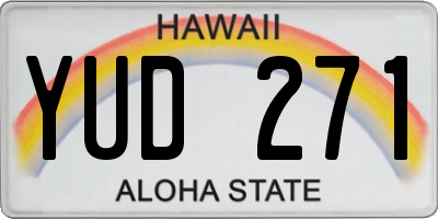 HI license plate YUD271