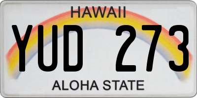 HI license plate YUD273