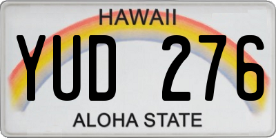 HI license plate YUD276