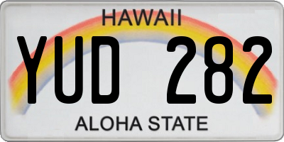 HI license plate YUD282