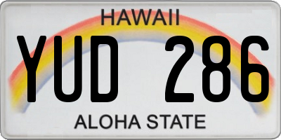 HI license plate YUD286