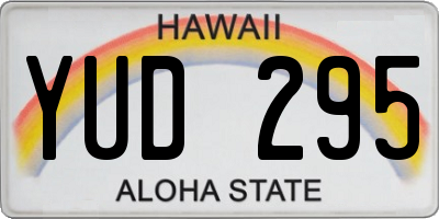 HI license plate YUD295