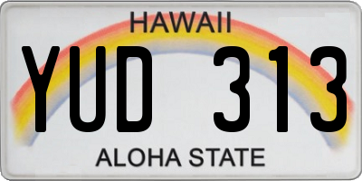HI license plate YUD313