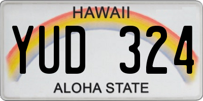 HI license plate YUD324