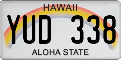 HI license plate YUD338