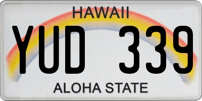 HI license plate YUD339