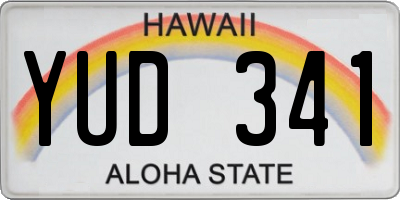 HI license plate YUD341