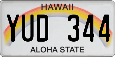 HI license plate YUD344