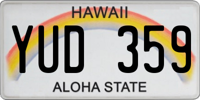 HI license plate YUD359