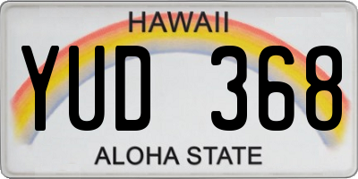 HI license plate YUD368