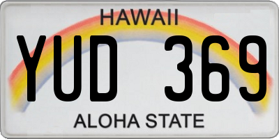HI license plate YUD369