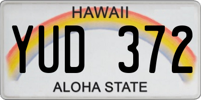 HI license plate YUD372