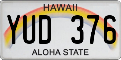 HI license plate YUD376