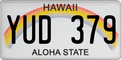 HI license plate YUD379
