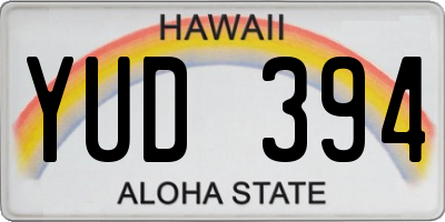 HI license plate YUD394