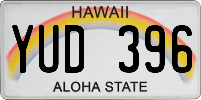 HI license plate YUD396
