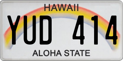 HI license plate YUD414