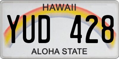HI license plate YUD428