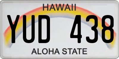 HI license plate YUD438