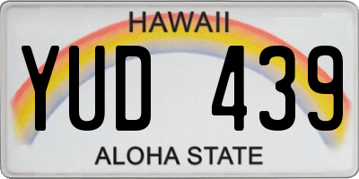 HI license plate YUD439