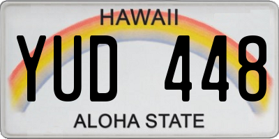 HI license plate YUD448