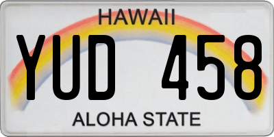HI license plate YUD458
